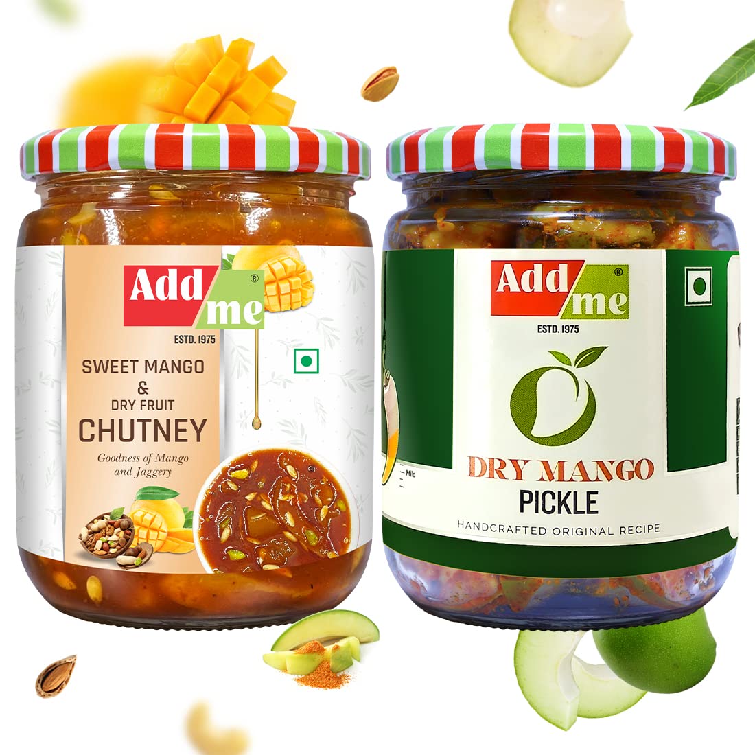 Add me Sweet Dry fruit Navratan Mango Chutney without oil 600gm + Add me Dry Mango Pickle very less mustard oil 500g, Aam ki Khatti Meethi Chatni + North Indian aam ka sukha achar 1.1kg mixed combo Offer (B0952B5Q4H) Amazon Price History, Amazon Price Tracker