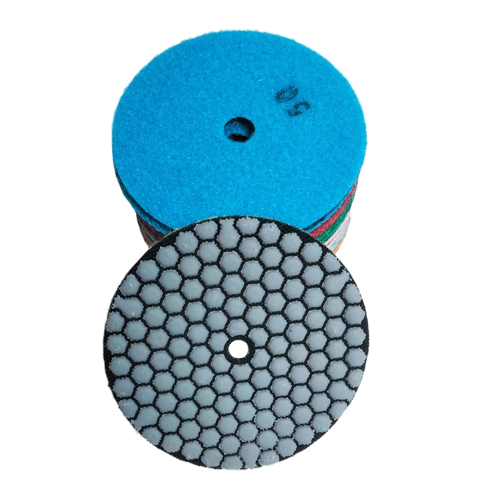 Diamentowe podkładki polerskie, 3-4 cale, żywica diamentowa, 7-ziarnista, polerowanie na sucho, gąbka, 10 sztuk, do granitu, marmuru, kamienia, ceramiki(7step and Backer Pad,3 inches)