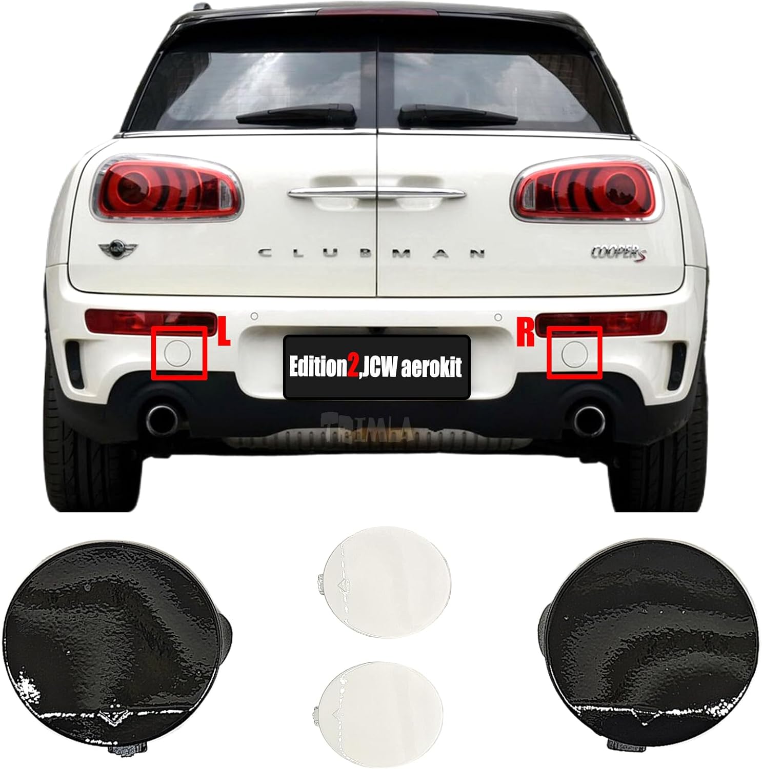 Rear Tow Cover for 15-24 Mini F54 Clubman JCW aerokit 6door Fit One Cooper D S SD ALL4 Coopers 2015 2016 2017 2018 2019 2020 2021 2020 2021 2022 2023 2024 Bumper Towing Hook Eye Cap