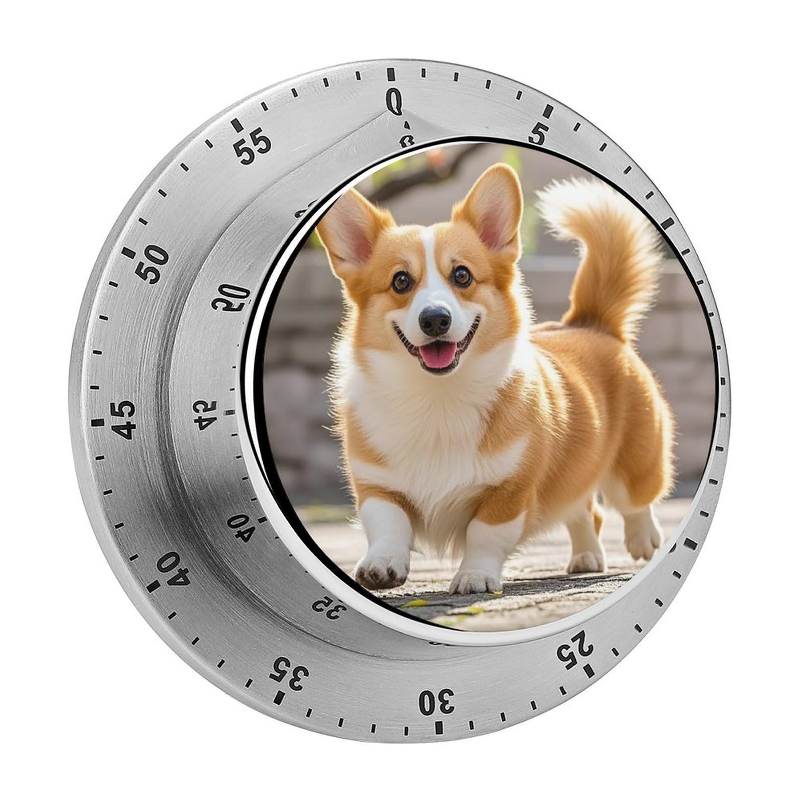 Playful Corgi Kitchen Timers Magnetic Back Manual Countdown Timers for Classroom Home Gym Tanning