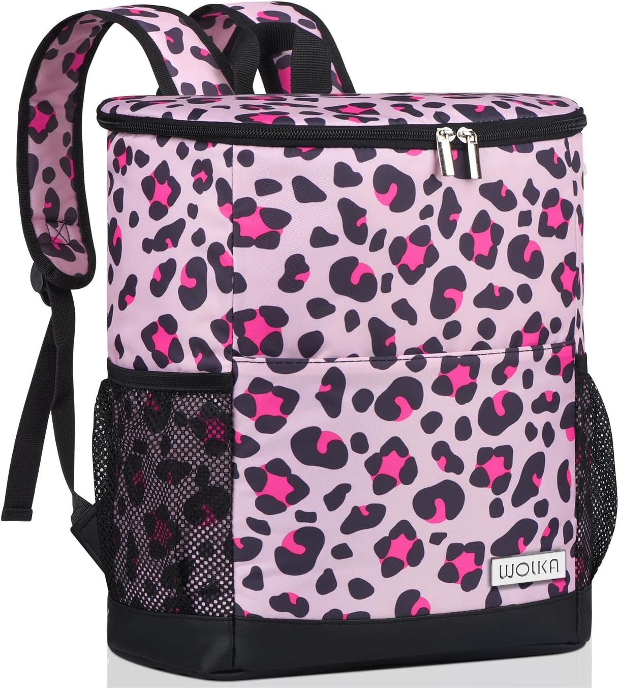 Wolka Cooler Backpack 30 Cans,Portable Backpack Coolers Insulated Leak Proof,Waterproof Soft Sided Cooler Bag for Travel,Beach,Camping,Picnic,Lunch Backpack for Women (Pink)