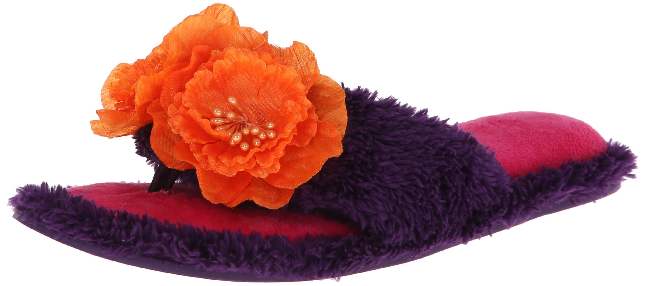 Dearfoams Women's Tropical Flower Thong Flat