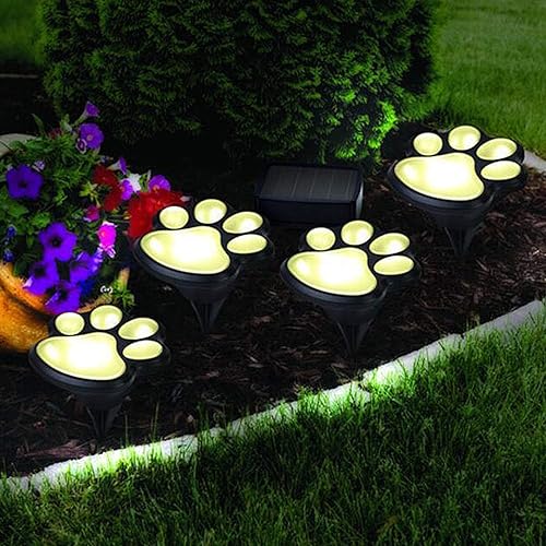 Miniatura 3 de Faroles solares LED para mascotas, estampado de animales, faroles exteriores decorativos para patio, jardín, paisaje, camino, luces impermeables al