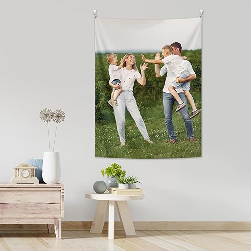 Miniatura 4 de Yshsaiwj Telón de fondo personalizado para subir imágenes de tapiz personalizado para dormitorio (51 x 60 pulgadas vertical), blanco