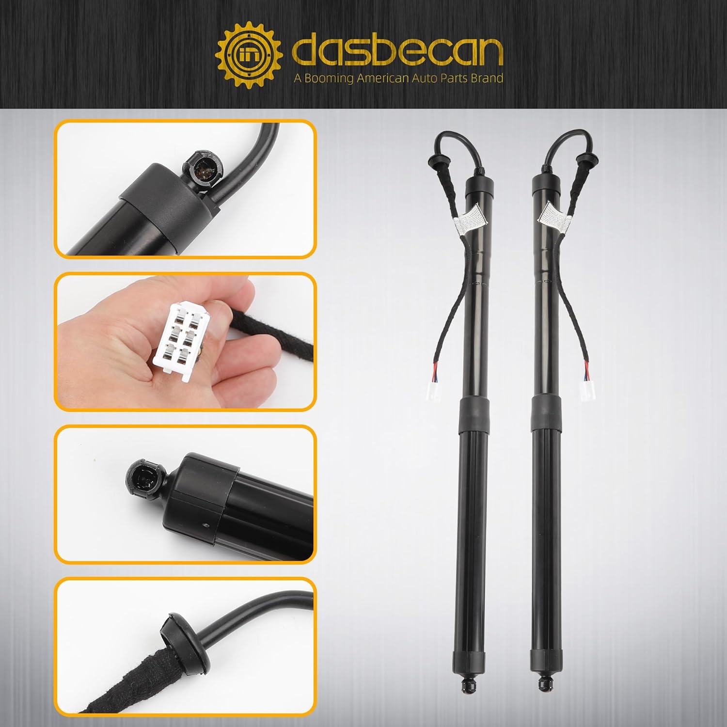 Dasbecan Electric Rear Tailgate Power Lift Support Shock Strut (One Pair) Compatible with 2019-2021 Toyota Rav4 Replace 68910-42060 68920-42020