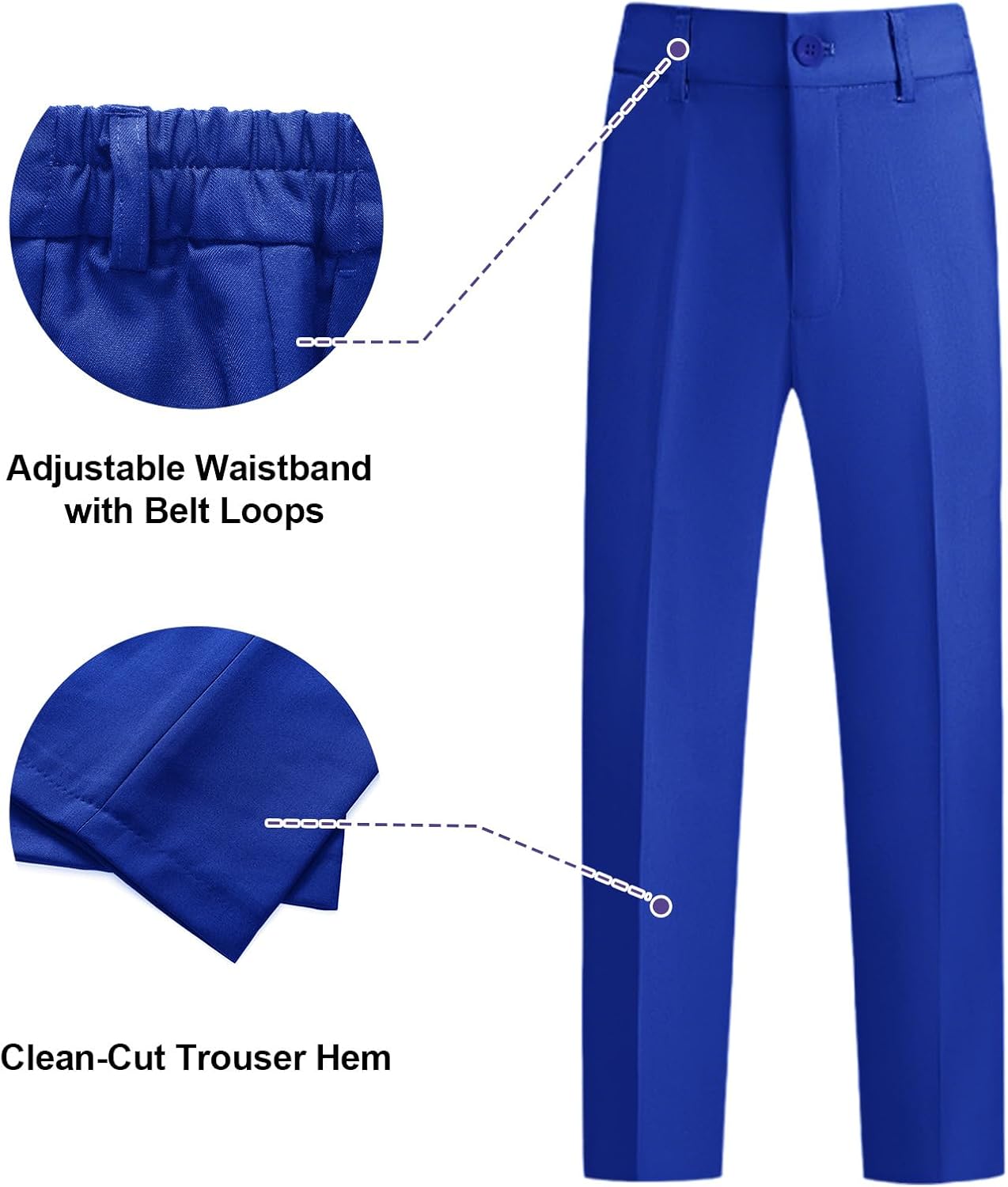 Boys Suit Set Slim Fit Blazer Vest Pants Kids Wedding Prom Ring Bearer 3 Piece Formal Outfit Sizes 4-16