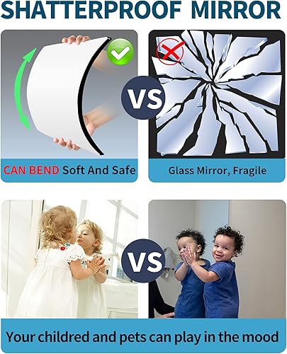 Miniatura 5 de Espejo de pared inastillable de longitud completa espejo para dormitorio espejos de gimnasio de plexiglás para gimnasio en casa extra grueso 18