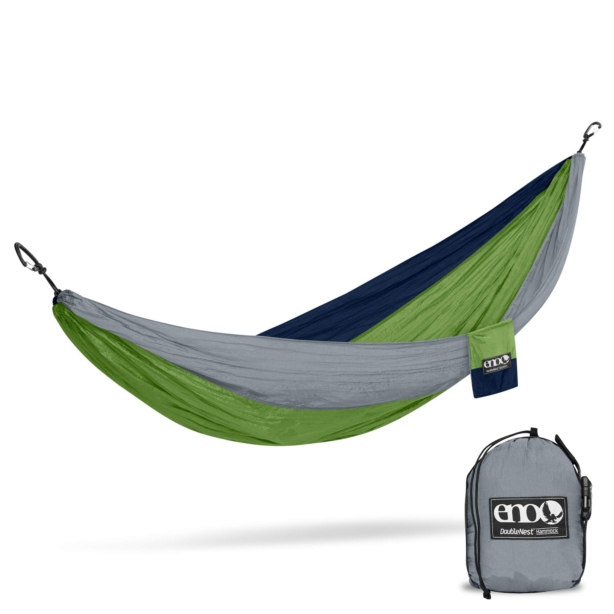 Eagles Nest Outfitters ENO Doublenest – Amaca Portatile Per Due Persone, In Nylon, Con Stampe Tribal, Colore Charcoal, Capacità 181 Kg, Leggera (538g) - 3
