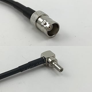 6 inch RG188 BNC FEMALE to CRC9 MALE ANGLE Pigtail Jumper RF coaxial cable 50ohm Quick USA Shipping