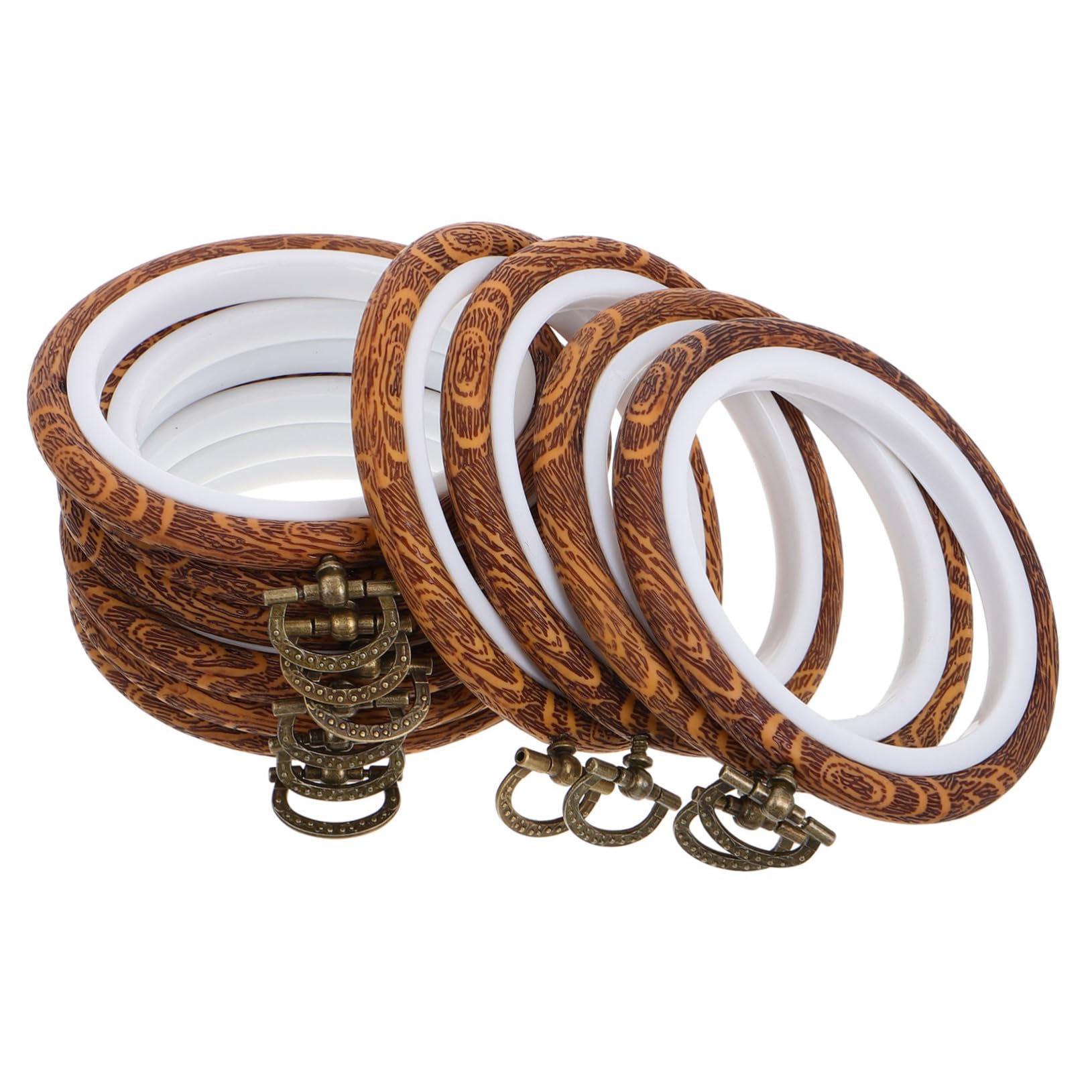 HOODANCOS 10 Piezas Bastidor de Bordado Ovalado Aros de Punto de Cruz Marco de Bordado para Manualidades para Hacer Regalos y Exhibir