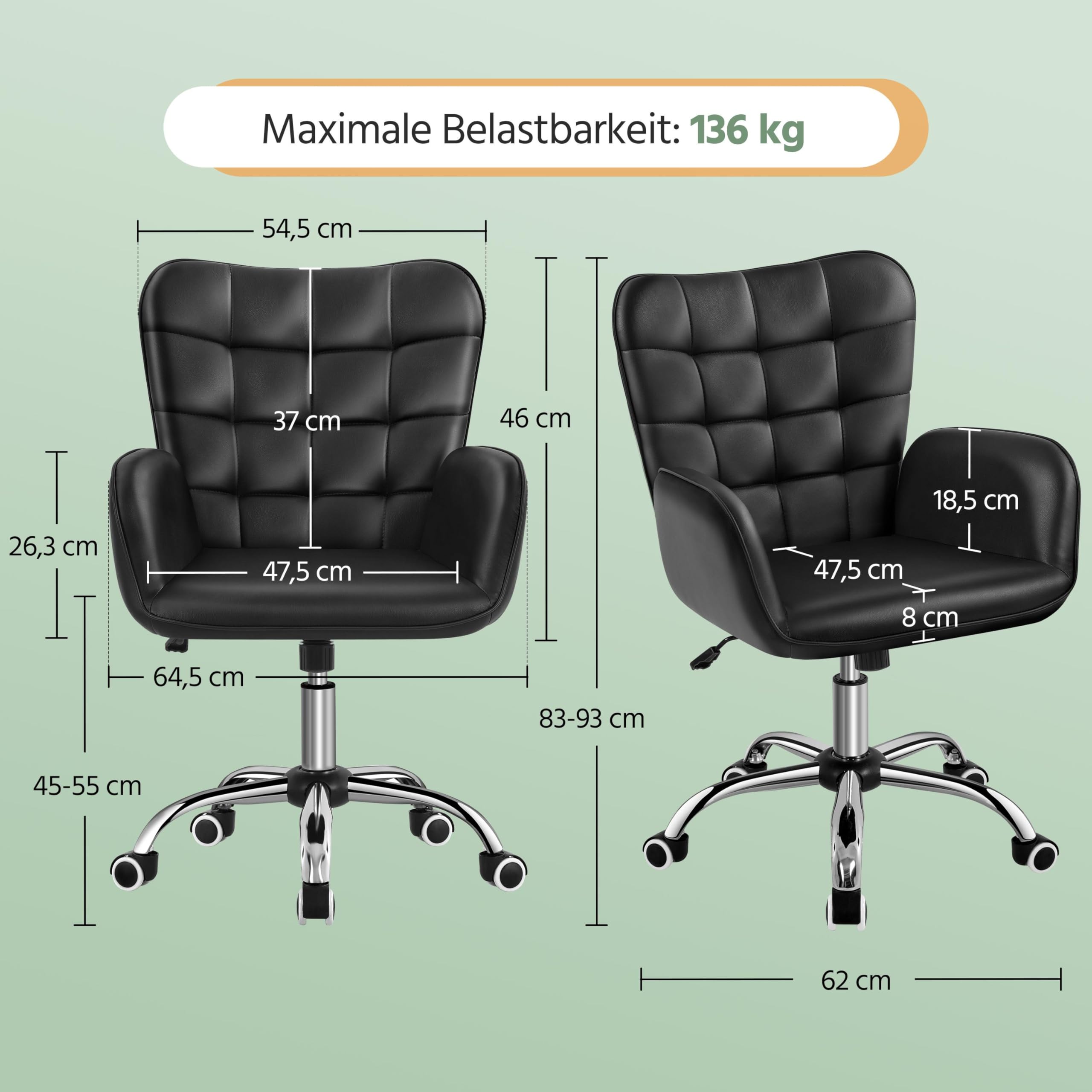 Yaheetech Bureaustoel, Ergonomische Draaistoel Met Armleuningen Bureaukruk Op Wielen Werkstoel Rugleuning Managersstoel Belastbaar Tot 130 Kg Wit 3349928534 Yaheetech Bureaustoel, Ergonomische Draaistoel Met Armleuningen Bureaukruk Op Wielen Werkstoel Rugleuning Managersstoel Belastbaar Tot 130 Kg Wit 3349928534