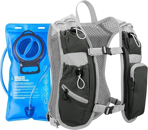 Miniatura 21 de Chaleco de correr para mujeres y hombres, mochila de hidratación para correr, chaleco para corredores, chaleco de hidratación, con soporte frontal