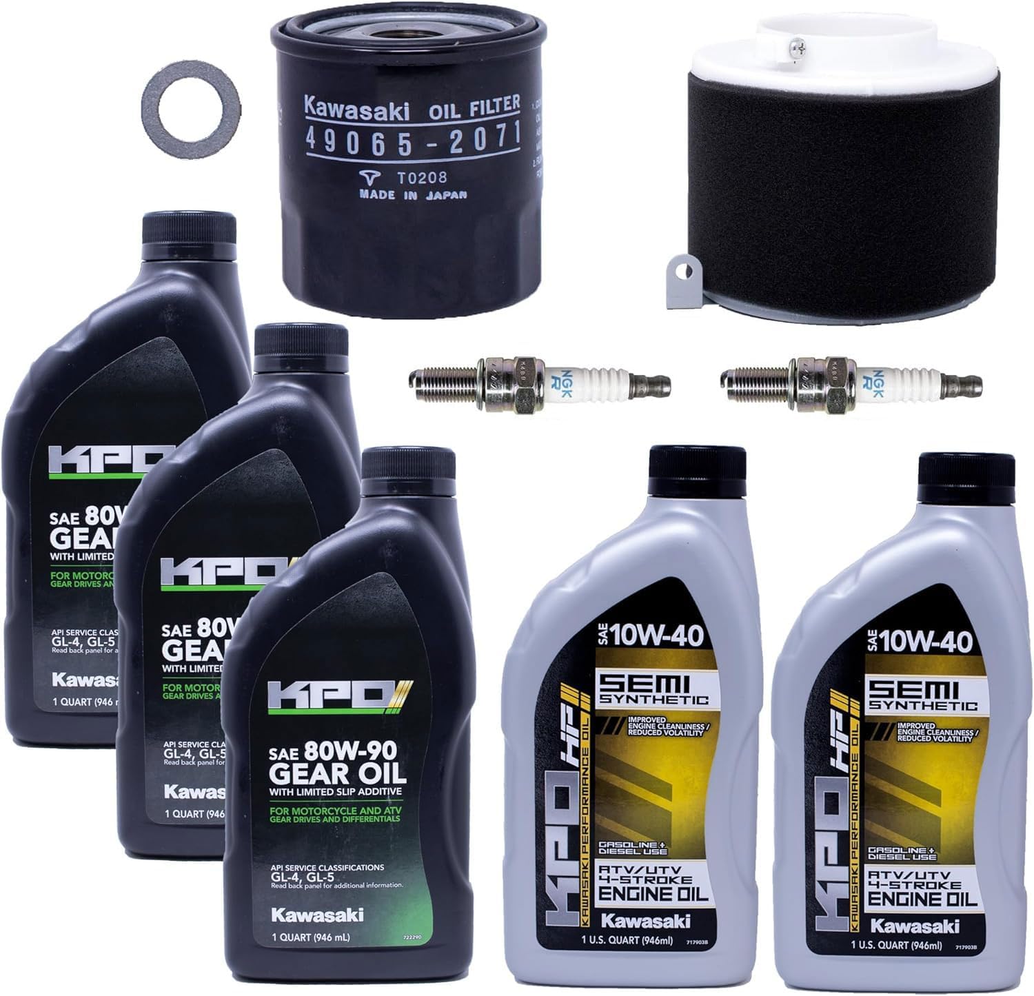 Edwards Oil Change Kit fits 1993-2000 Kawasaki Mule 2510 Side by Side