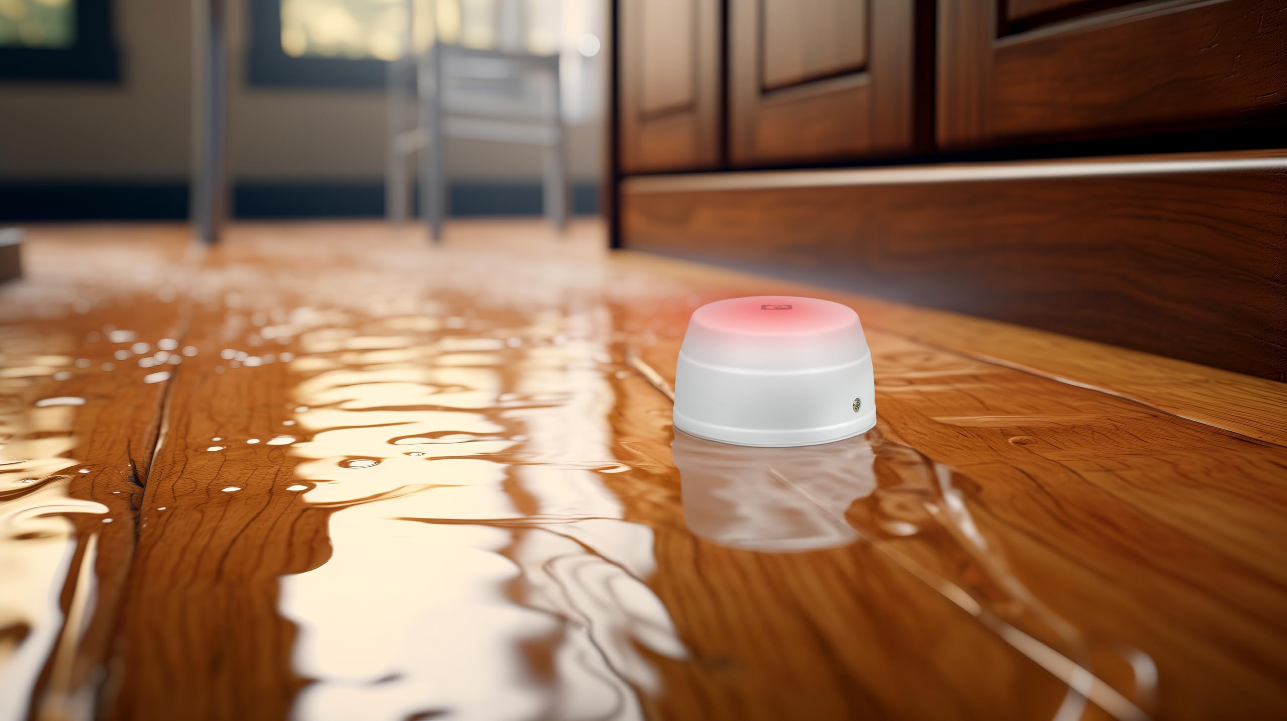 Garza Smart - Detector de Agua WiFi Inteligente para Filtraciones, Inundaciones...con Notificaciones en Tiempo Real por App, Alarma Sonora de 55 db, No Requiere Instalación.