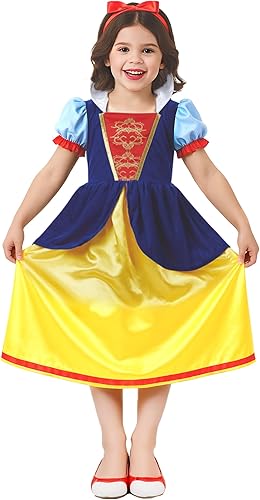 Fun Shack Disfraz de princesa de los enanos de nieve disfraz de cuento de hadas para niñas disponible en tallas S M L XL