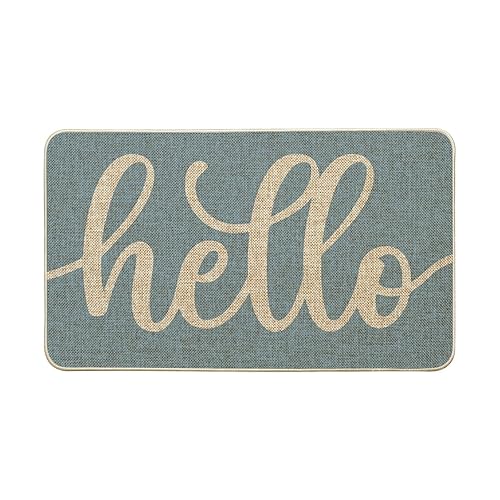 Artoid Mode Blue Hello Winter Doormat, Christmas Home Decor Low-Profile