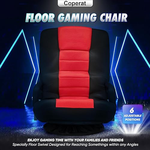 Miniatura 4 de Silla giratoria para juegos de 360 grados multiusos con reposabrazos y respaldo de 6 posiciones ajustables para adultos y niños, para leer, jugar,