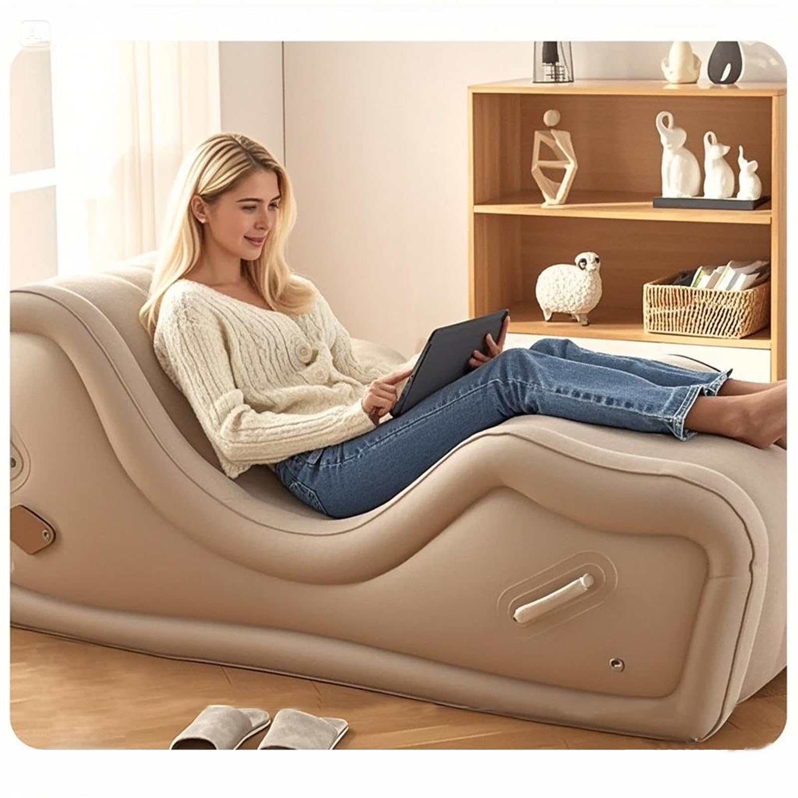 Canapé sexuel gonflable avec pompe à air automatique - Meubles érotiques BDSM pour couples - Coussin de positionnement et coussin de rampe pour adultes - Meubles érotiques SM pour femmes et hommes