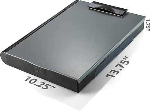 Miniatura 2 de Officemate Tabla para formulario reciclada con clip de presión ideal para formas hecha en plástico colores gris y negro