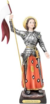 Joan of Arc Statue 12 Inch | Juana de Arco Catholic Saint Figurine | Religious Home Decor for Church, Altar & Prayer | Inspirational Christian Gift