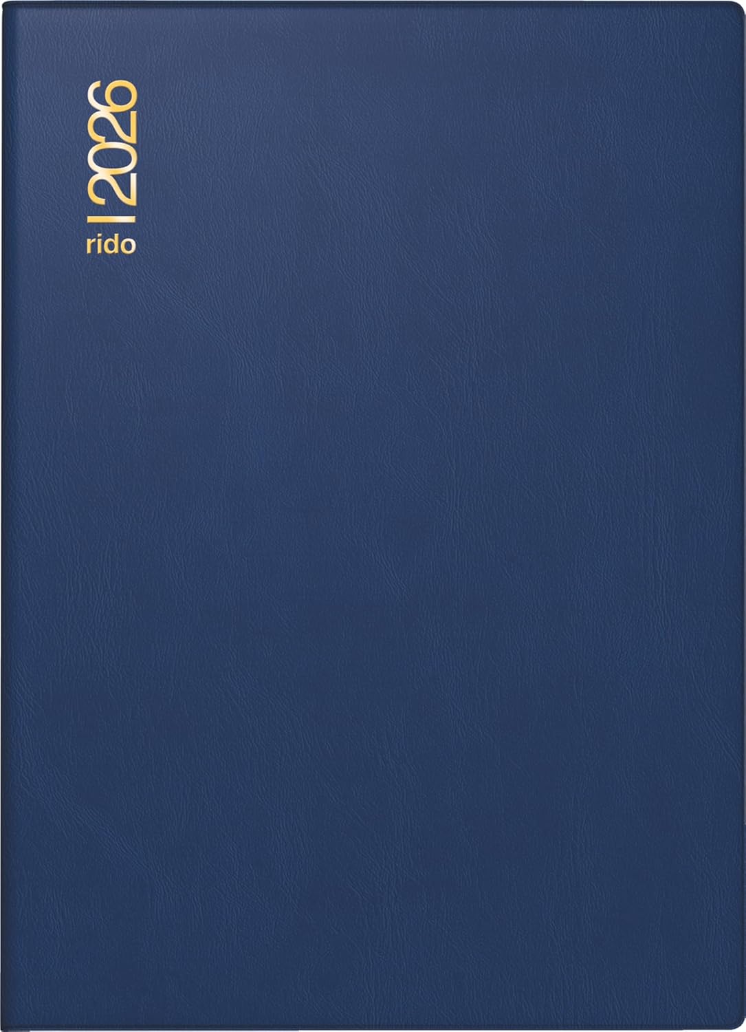 rido/idé Pocket Calendar Model Technology II 2026 | A6, Plastic, Blue