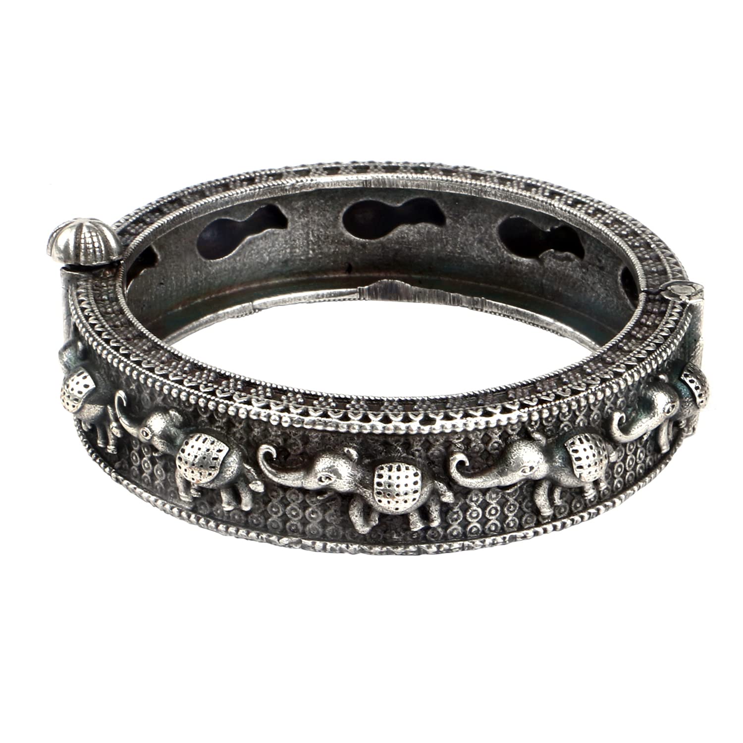 See full amazon price history chart for VENI Oxidized Kada Bangle Silver Replica Adjustable Handcuff Women And Girls Hathi Elephant VENI Oxidized Kada Bangle Silver Replica Adjustable Handcuff Women And Girls Hathi Elephant (B0CB4Q8NX9) Amazon Price History, Amazon Price Tracker