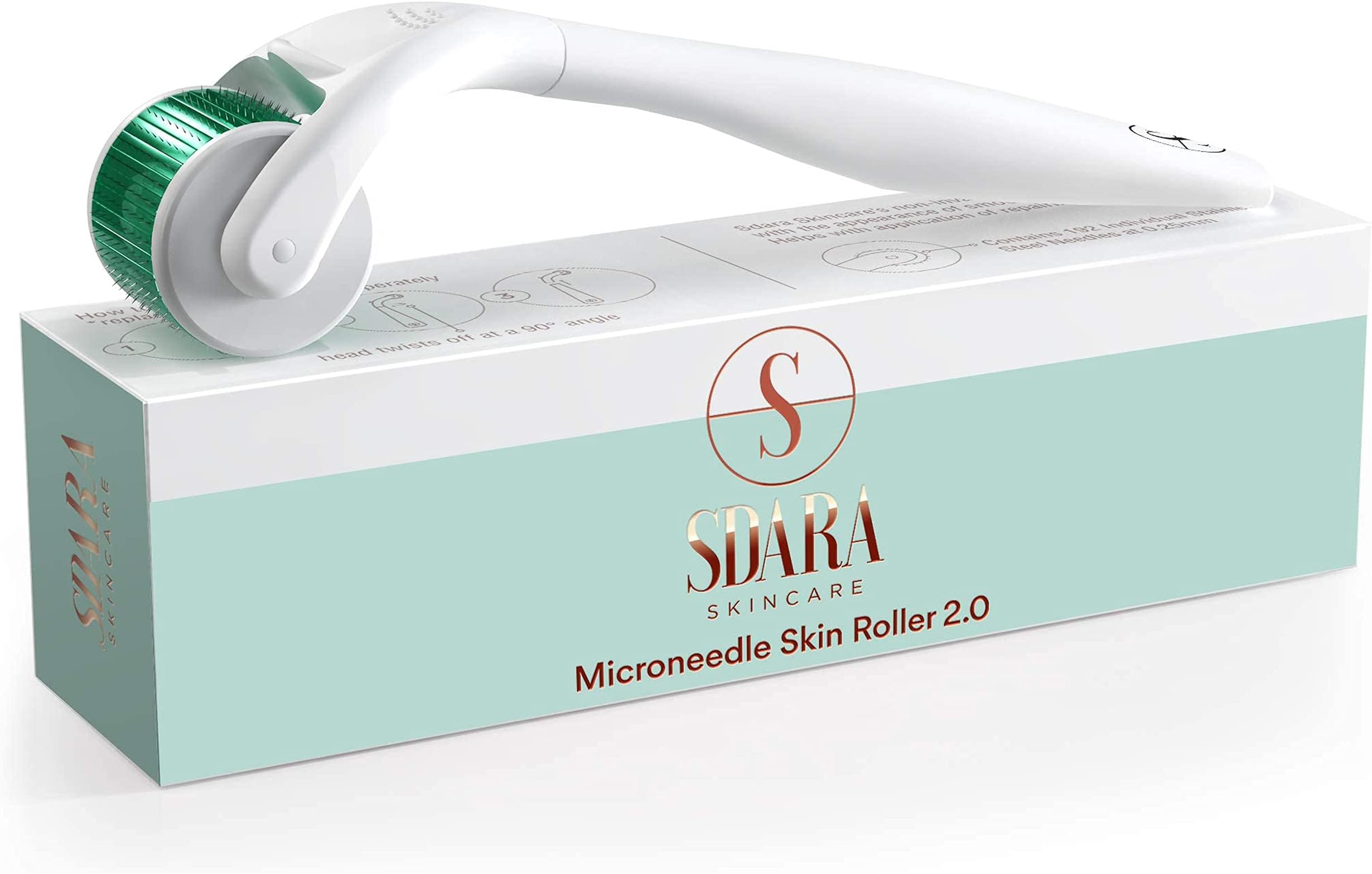 ﻿﻿﻿Sdara Derma Roller - 0.25mm Advanced Cosmetic Microneedling Roller for Face w/Storage Case Included﻿﻿