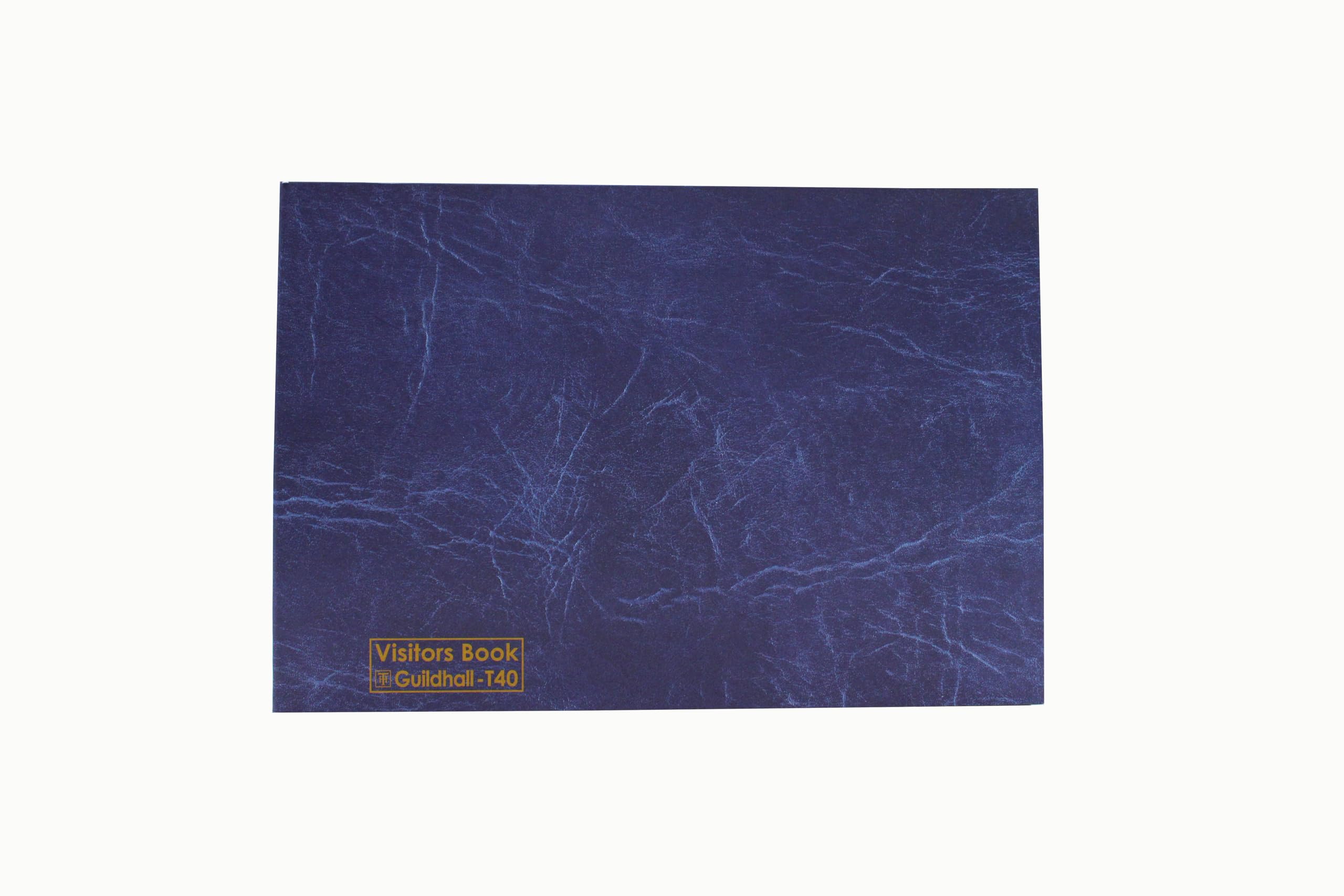 Exacompta Guildhall - Ref. T40Z - Loose Leaf Vistors Book 210 x 297 mm in Size - 1 Binder with 50 Ruled A4 Refill Visitor Sheets, 18 Entries Per Page - Blue