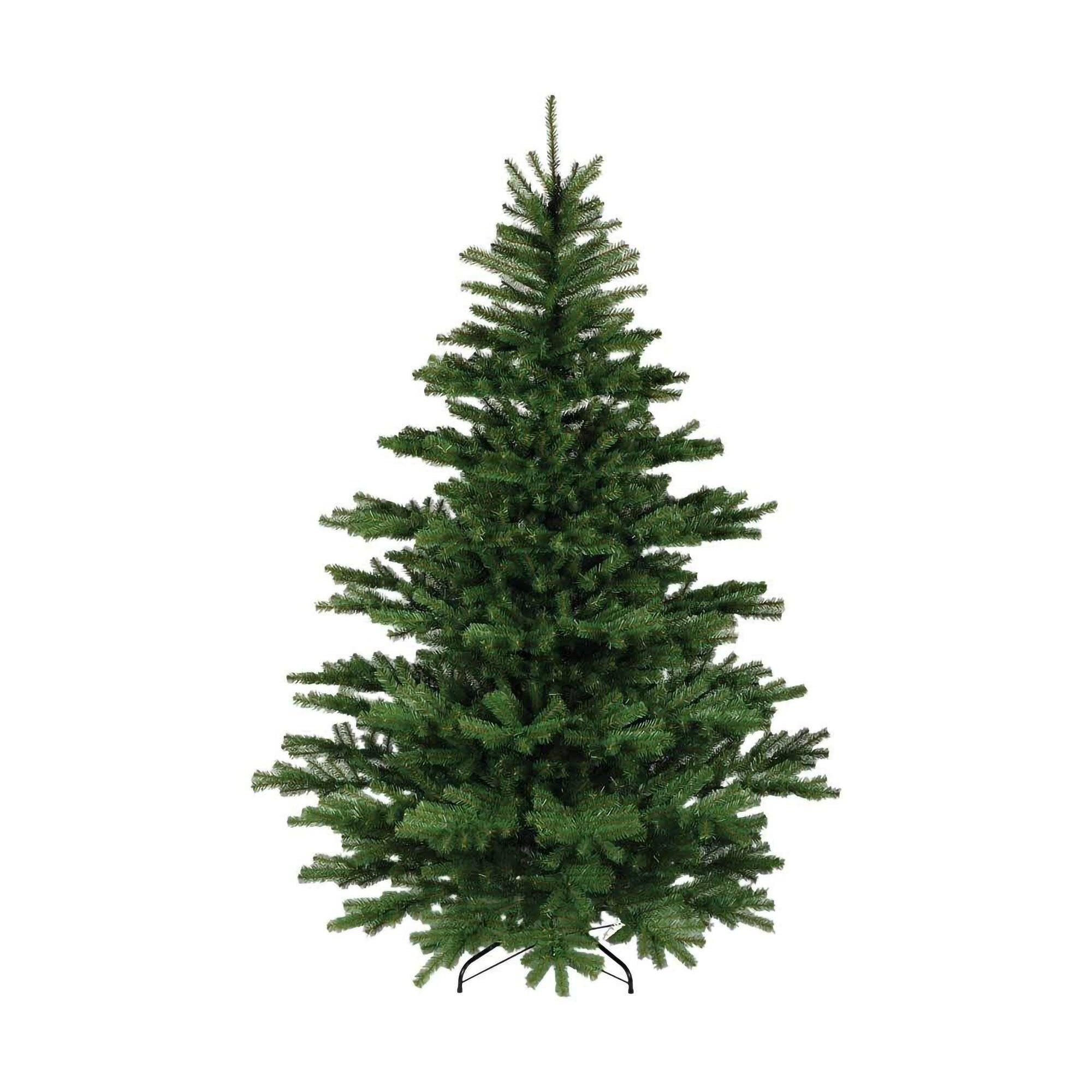 Dmora - Sapin de Noël 150 cm Graz, Pin Artificiel, Arbre à Effet réel, Sapin de Noël, 120x120 h150 cm, Vert