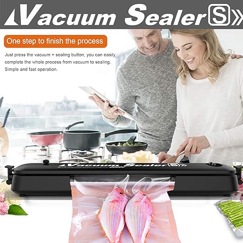 Miniatura 3 de Sellador al vacío para conservación de alimentos/sellador de alimentos al vacío para el hogar, aire de vacío automático para frascos con válvula de