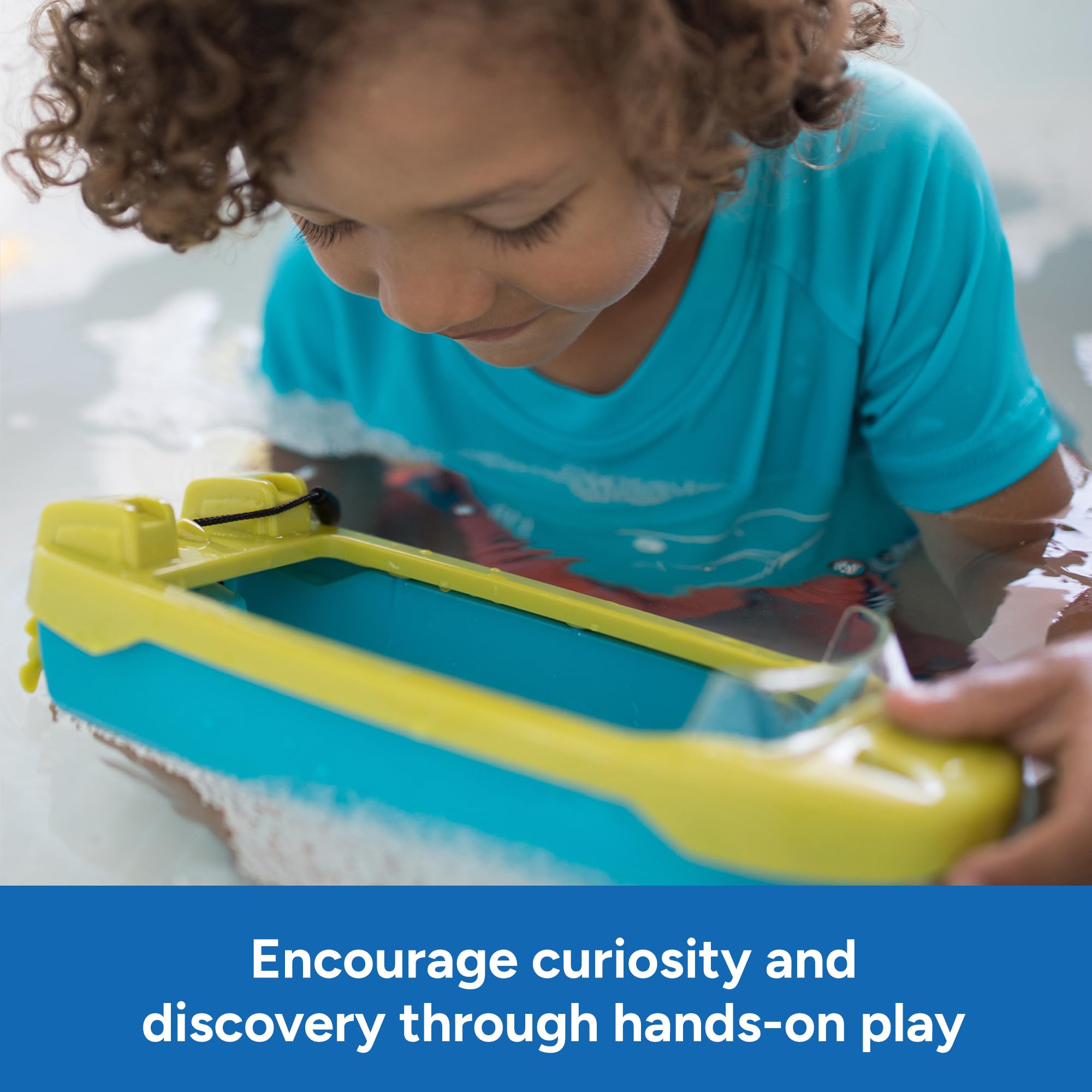 Learning Resources Bateau-loupe d’Exploration sous-Marine GeoSafari Jr – Loupe 3X – Jouet Sensoriel Étanche – Dès 3 Ans – Plastique Résistant + Dragonne