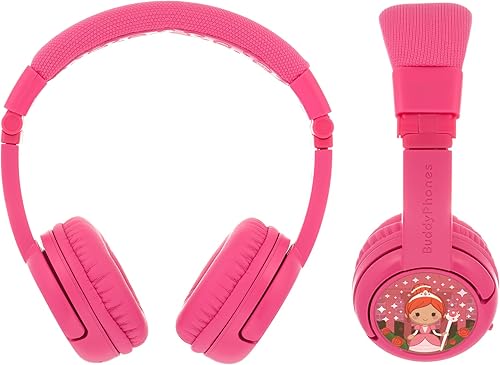Miniatura 2 de BuddyPhones Play Plus Auriculares Bluetooth plegables con cable o inalámbrico para niños + micrófono, opciones de limitación de volumen SafeAudio,