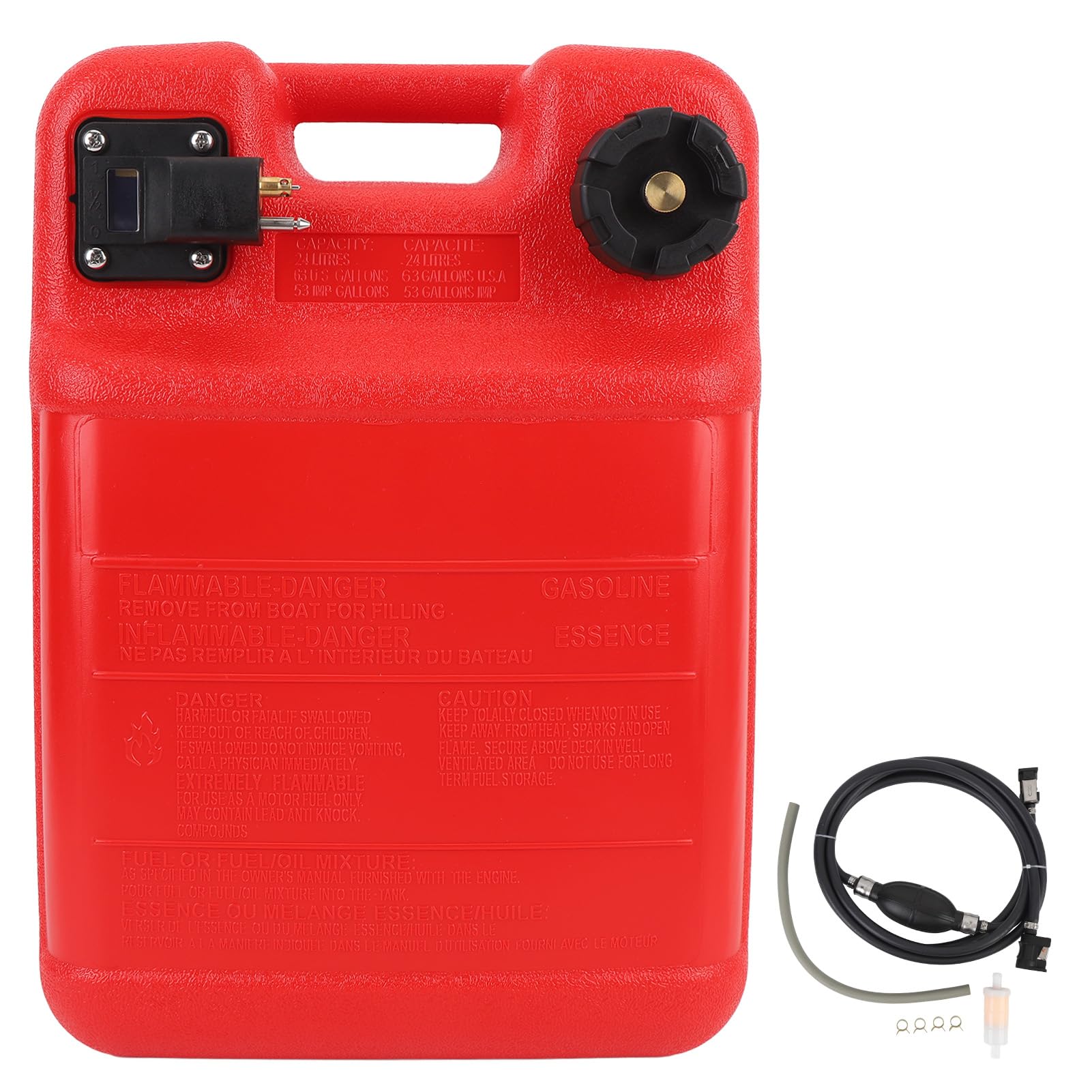 Serbatoio Carburante per Barca 6,34 Galloni 24 Litri Serbatoio Carburante Portatile per Motore Fuoribordo Polietilene Ad Alta densità per Avventure Marine