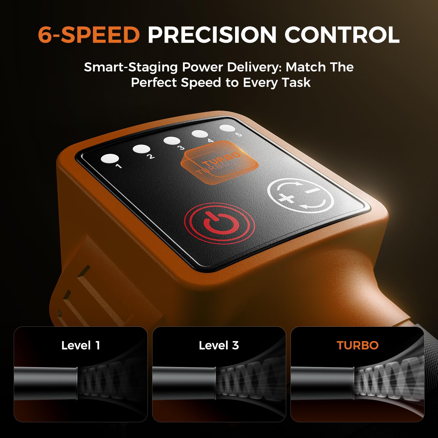 Soplador de hojas inalámbrico – Soplador de hojas de motor sin escobillas de 650 CFM con control de 6 velocidades y mango ergonómico – Incluye 2 baterías de 5.0 Ah y cargador rápido – Sopladores para