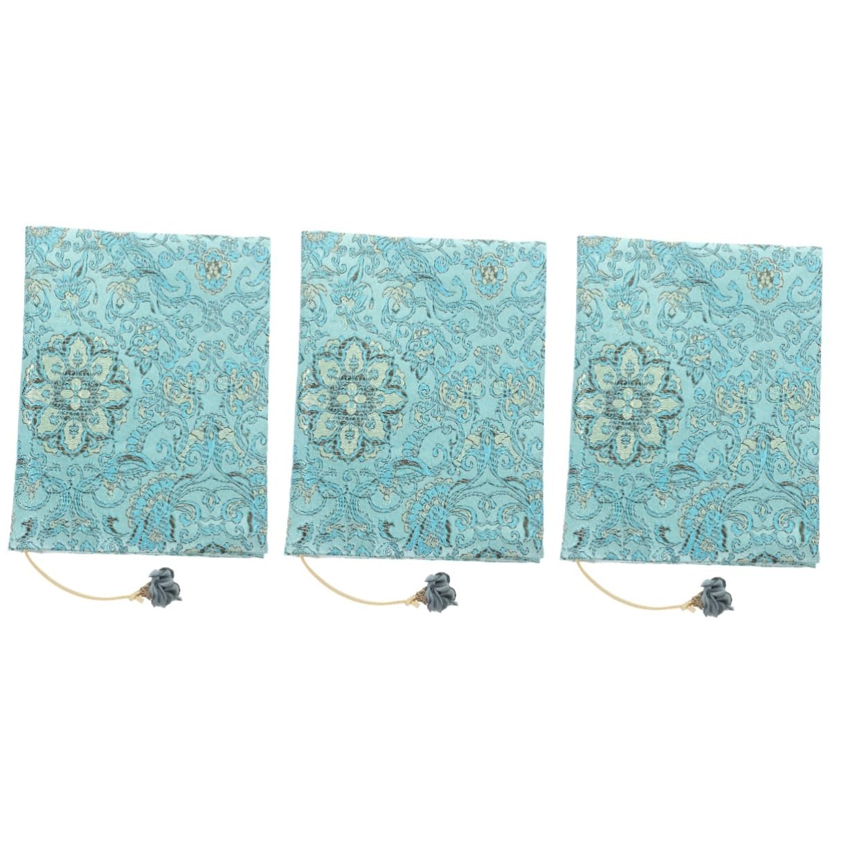 OSALADI 3 Pièces Couverture de livre en tissu dur manche de livre lumière housses de protection de livres couvertures de livres et accessoires de Light Green