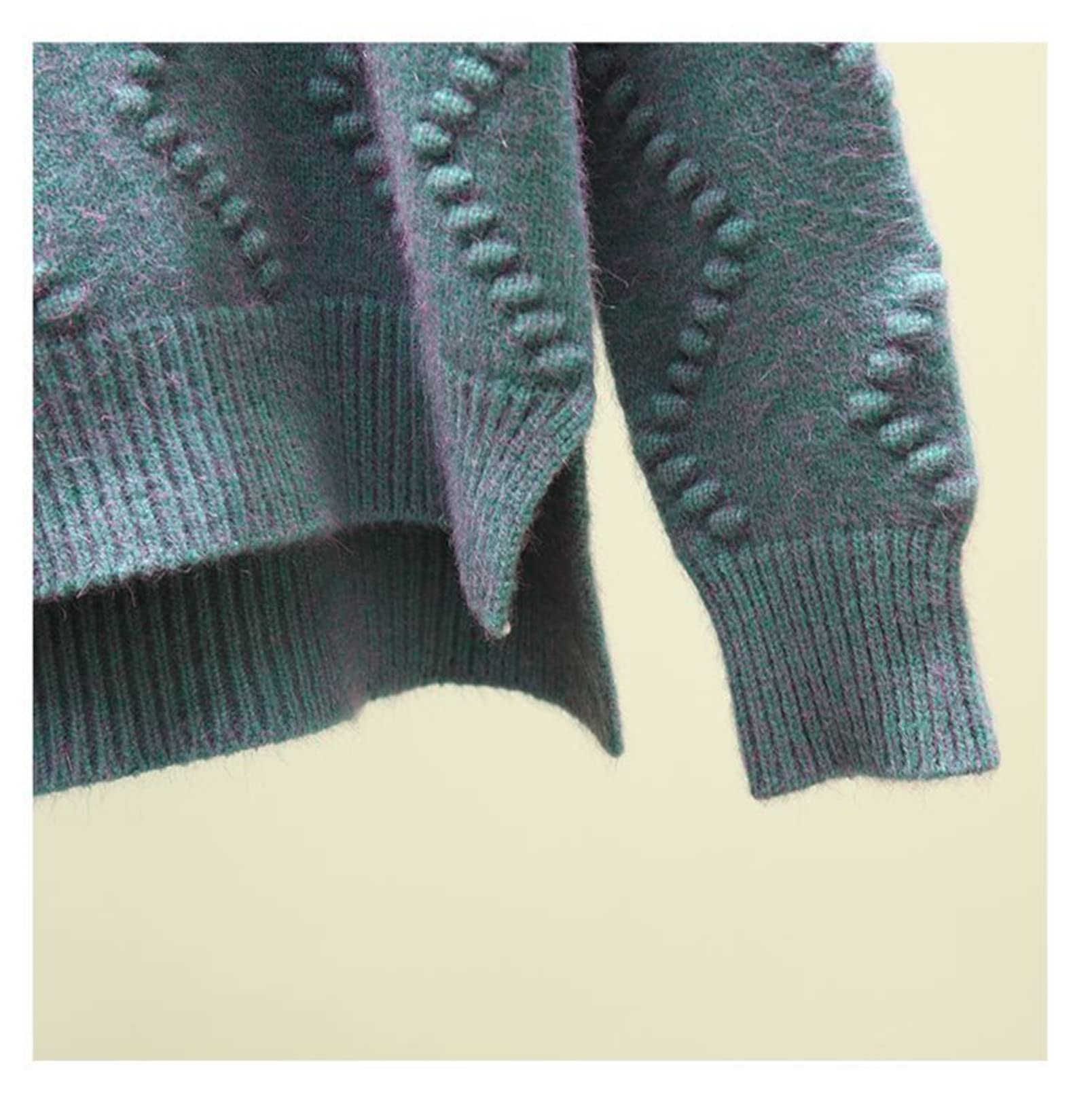 Maglione a collo alto da donna Autunno e Inverno Corto Lungo Allentato Imbottito Pullover