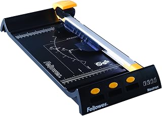 Fellowes Neutron - Cizalla de rodillo A4, capacidad de corte 10 hojas, color negro y gris