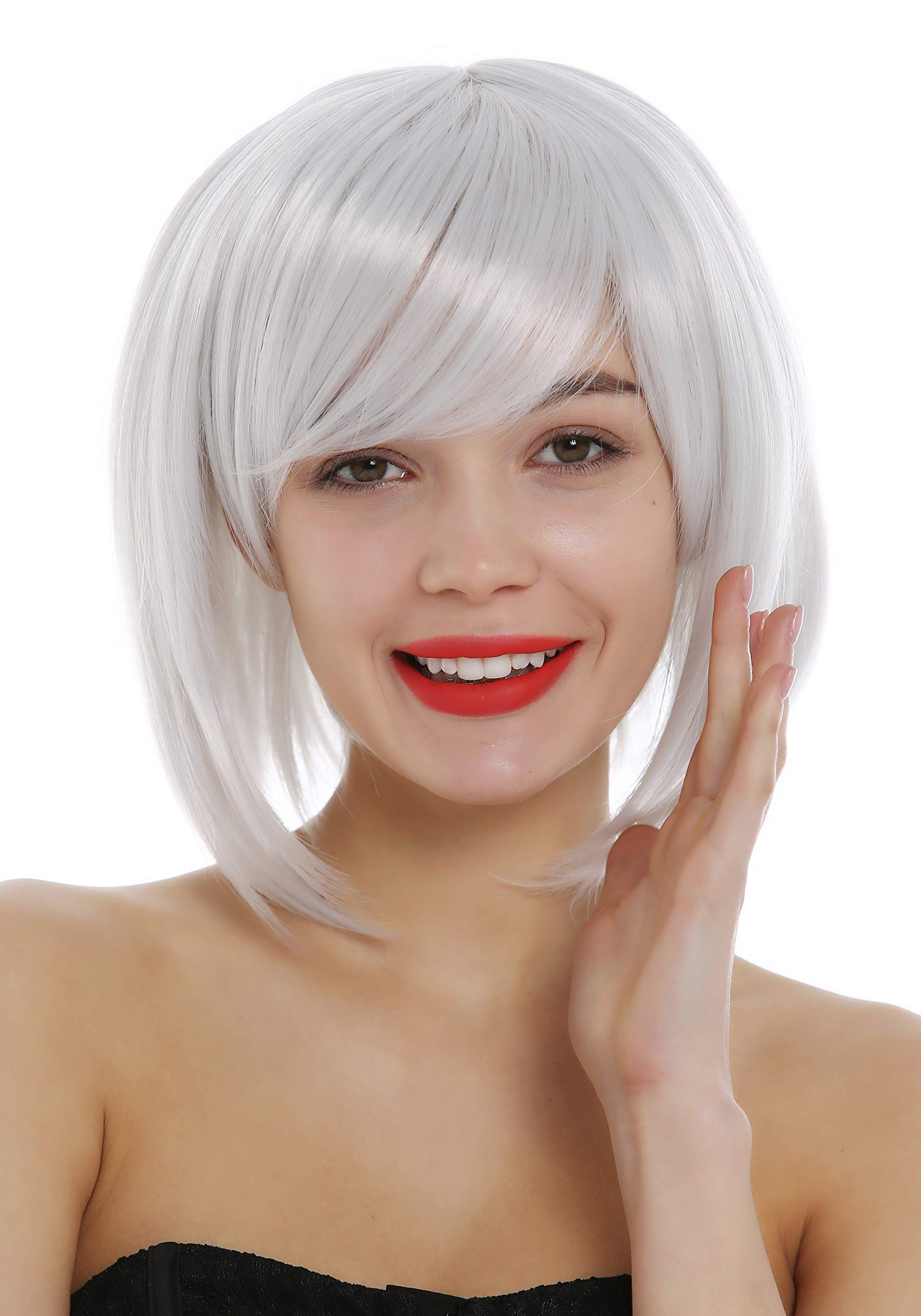 WIG ME UP - 1215-001 Lady Wig short frayed Bob style parting very light whiteish gray, gray (001) - Image 2