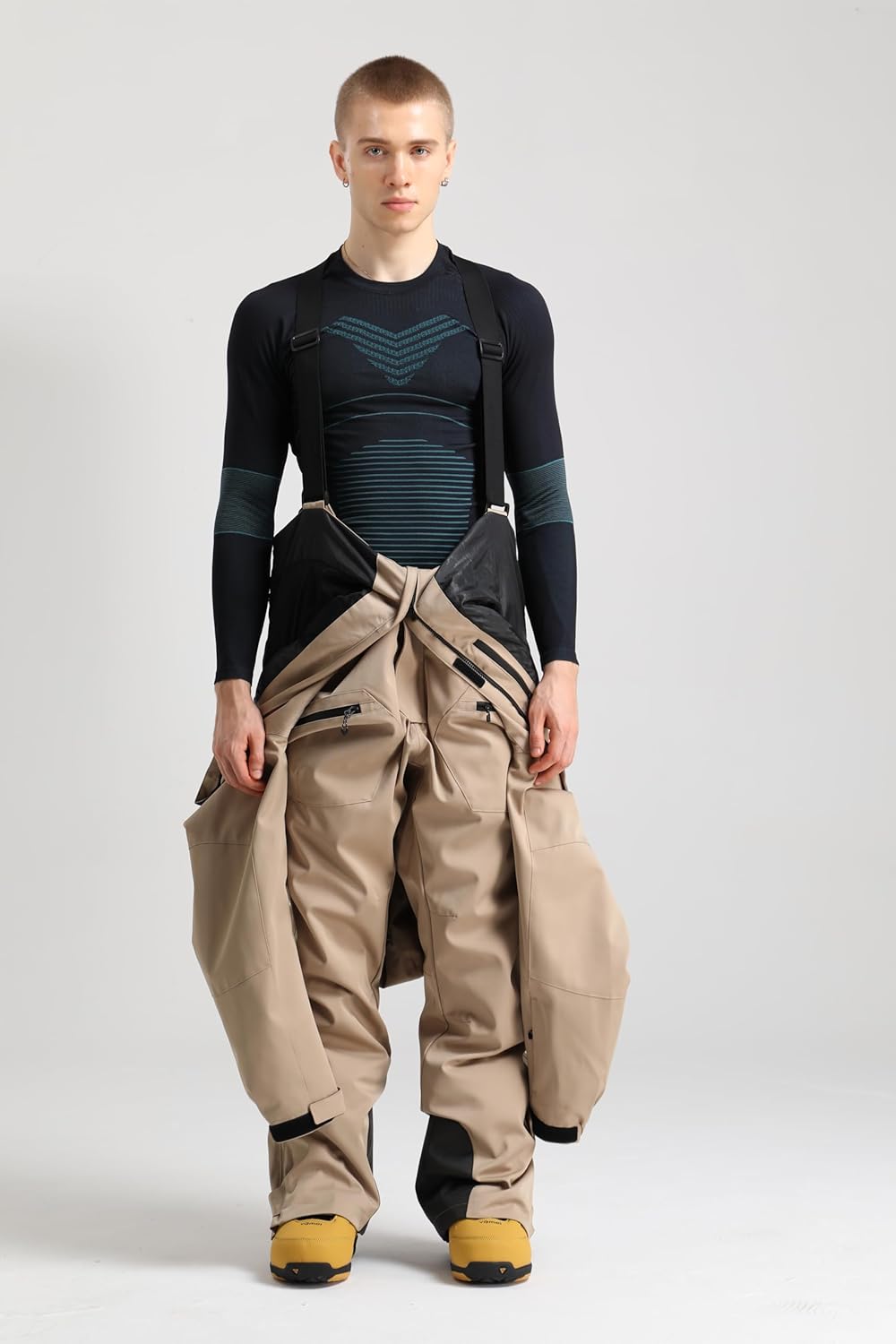 GSOU SNOW Men Ski Suit One Piece Snowsuit Snowboard Jumpsuit Jacket Pant Set Insulated Windproof Outwear Winter - Image 4