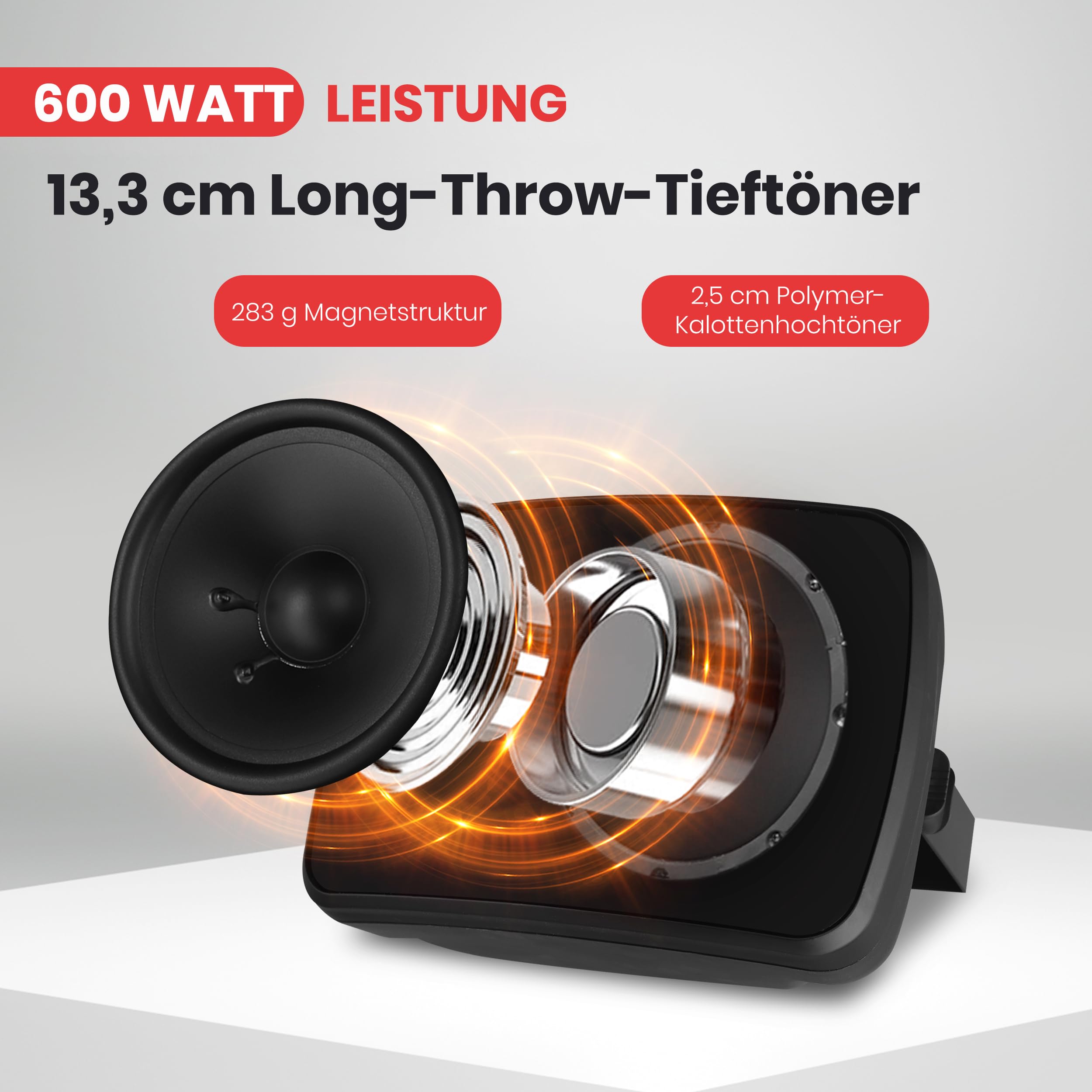 Pyle Outdoor wasserdichte Bluetooth-Lautsprecher – 5,25" (13,34 cm) 2-Wege-Wandlautsprecher (Paar), Wetterfest mit Schutzgitter, Universelle Halterung, Für Terrasse, Garten & Innenbereich