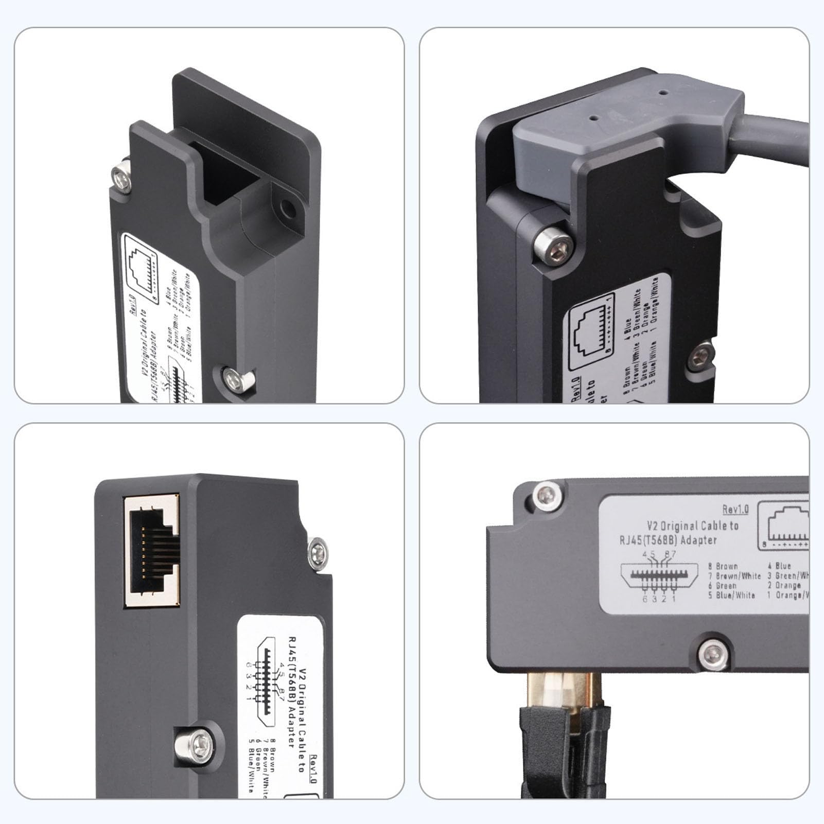 Adattatore Dishy V2 a RJ45 Connessione di rete stabile Adattatore Ethernet per GEN2 Piatto rettangolare Internet satellitare V2