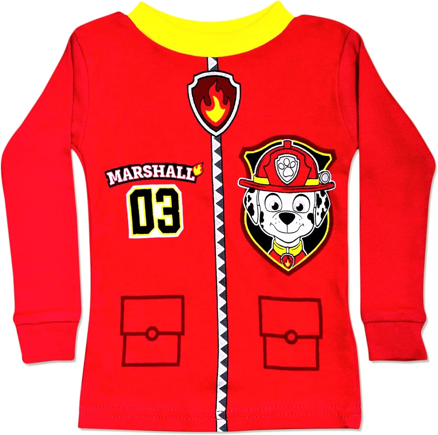 Paw Patrol Boys Marshall, Rubble, Chase and Skye Pajama Set (US, Age, 3 Years, Red) - Image 3
