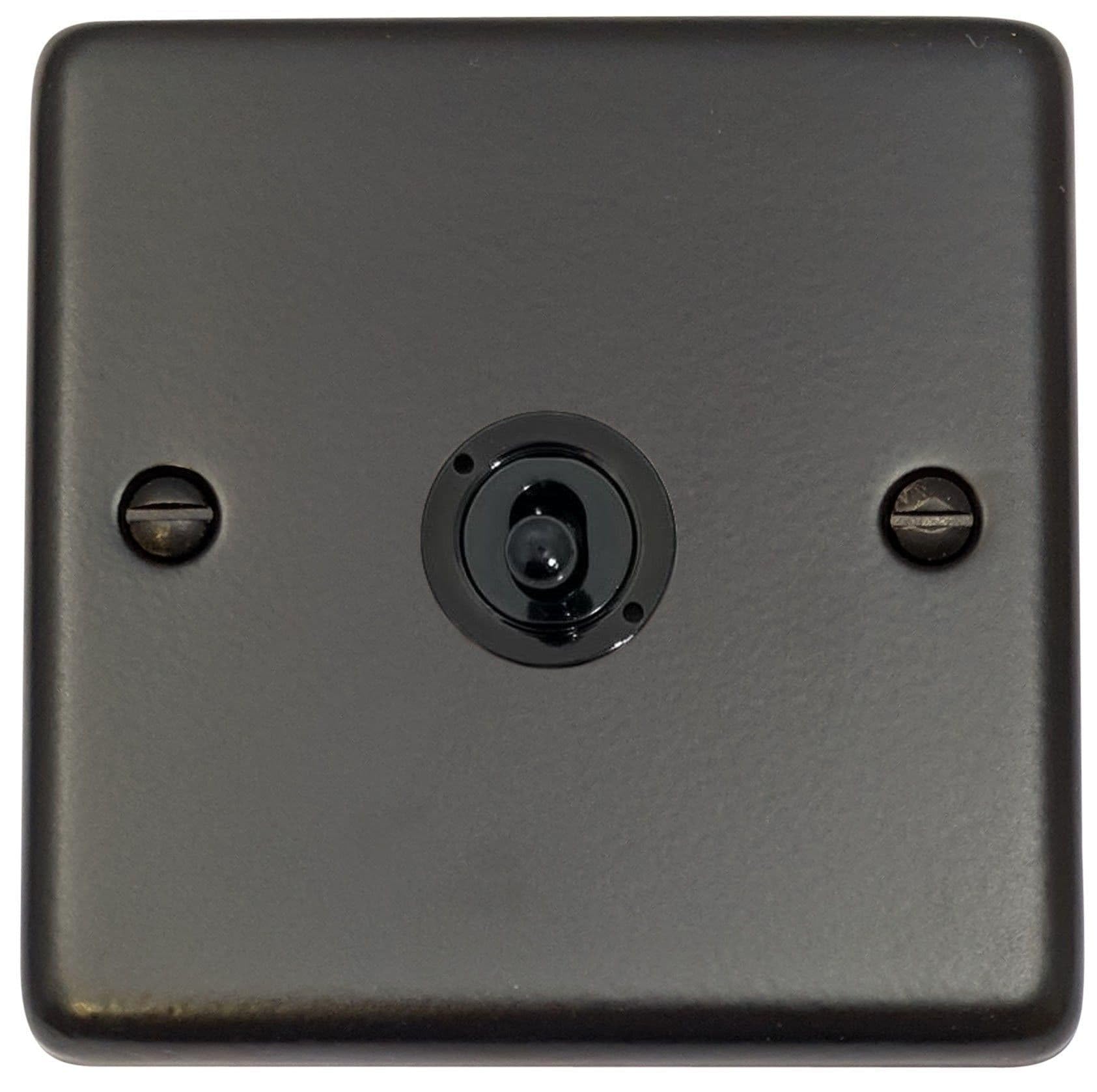 Matt Black Toggle Switch (1 Gang) - CFB281