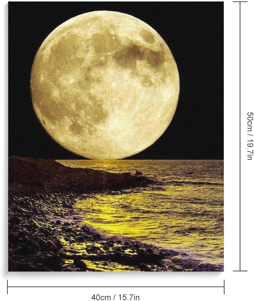 油絵「満月の海」 油絵「満月の海」