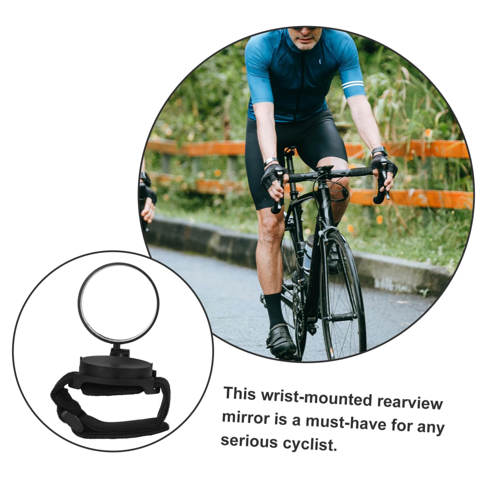 INOOMP 5pièces Rétroviseur De Poignet Pour Vélo Miroir Arrière Sangle Accessoires De Cyclisme Portables Pour Sécurité Montagne Et Route