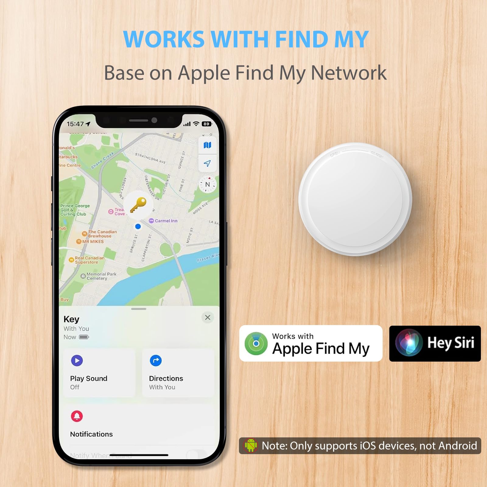 Air Tags-1 Pack Item Finders, Luggage Tracker with Key Chain and Waterproof Case, Works with Apple Find My (iOS Only), Item Locator for Luggage, Backpack, Wallet, IPX7 Waterproof