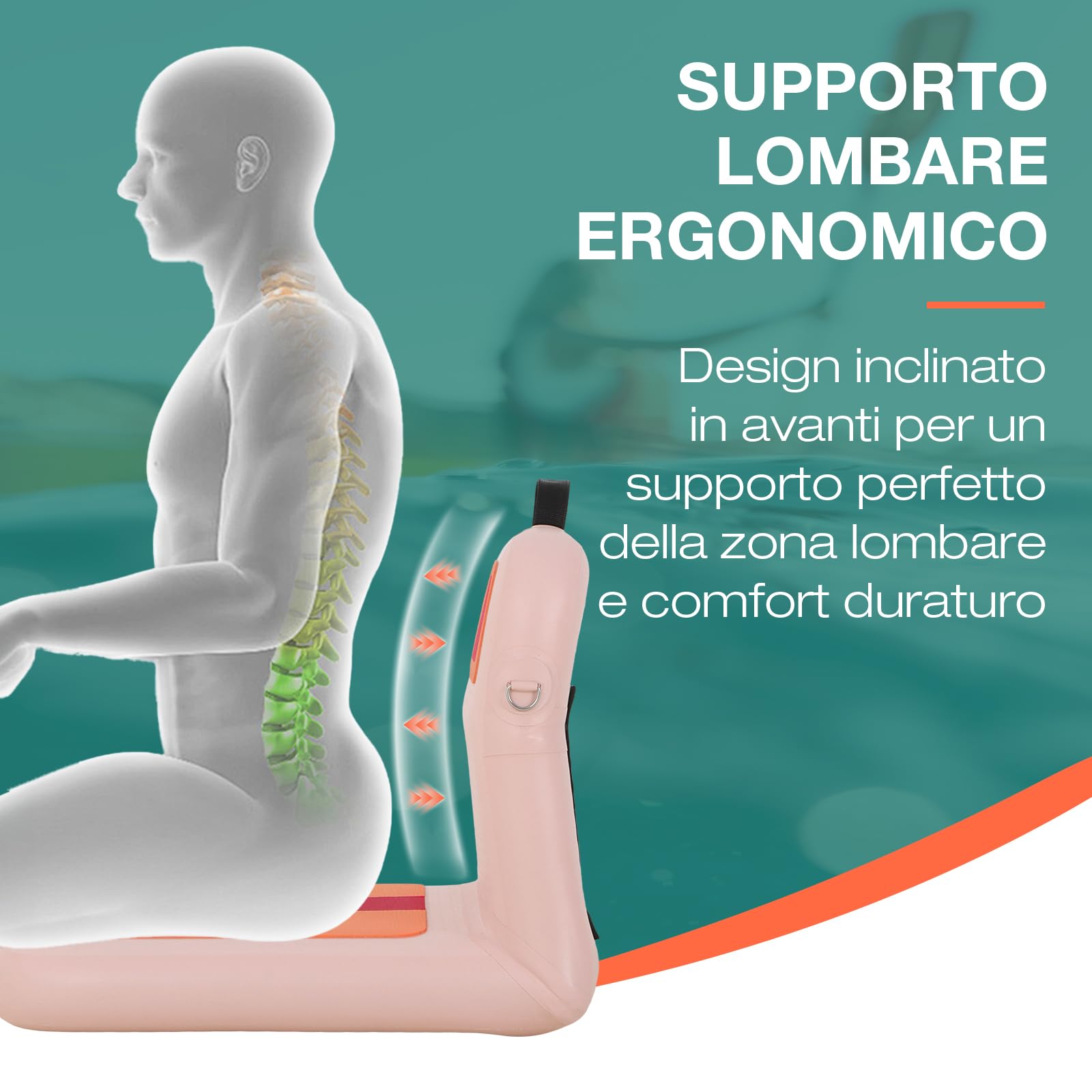 Niphean Sedile SUP Gonfiabile con Supporto Posteriore, Sedile per Sup Robusto per Tavole Gonfiabili, Canoa, Barca, Kayak, Adulti e Bambini, Non Sono Necessarie Cinghie, Semplice Confortevole