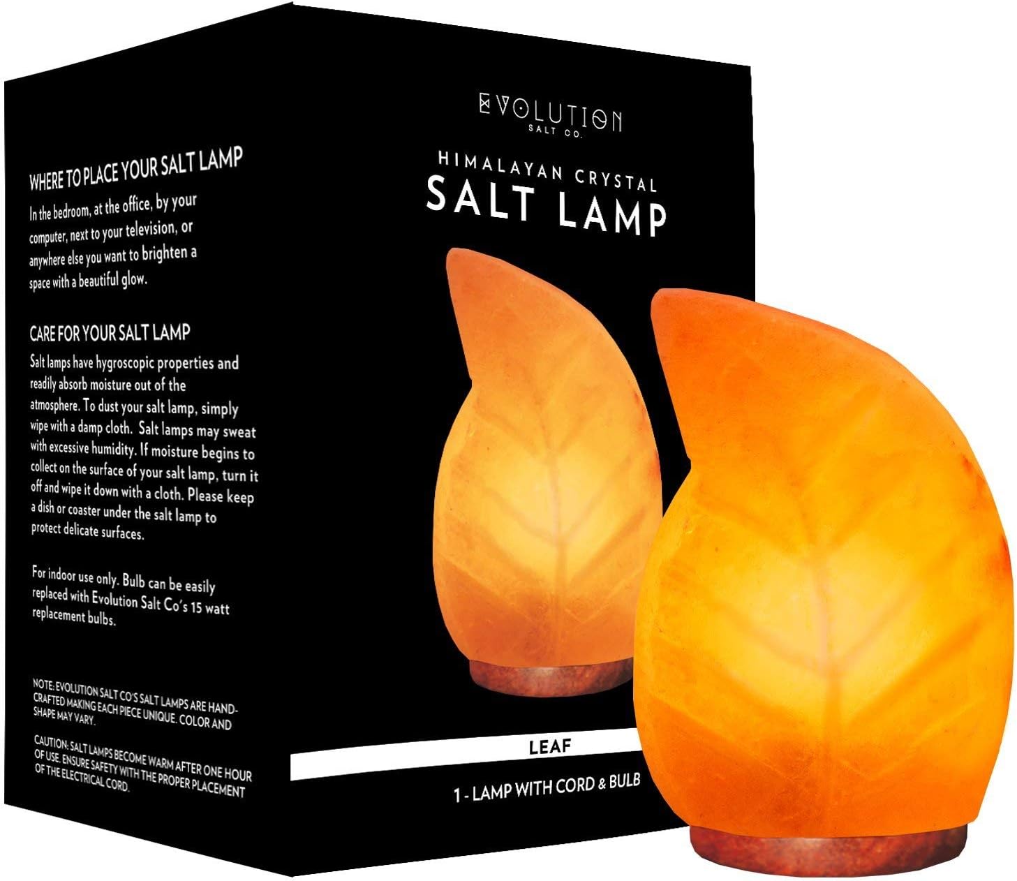 Evolution Salt - Leaf Crystal Himalayan Salt Lamp 4-6 lbs.