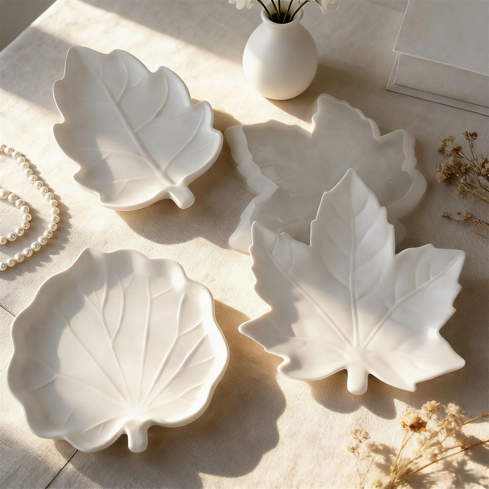 8 stampi in silicone flessibili per resina e vassoi decorativi in silicone