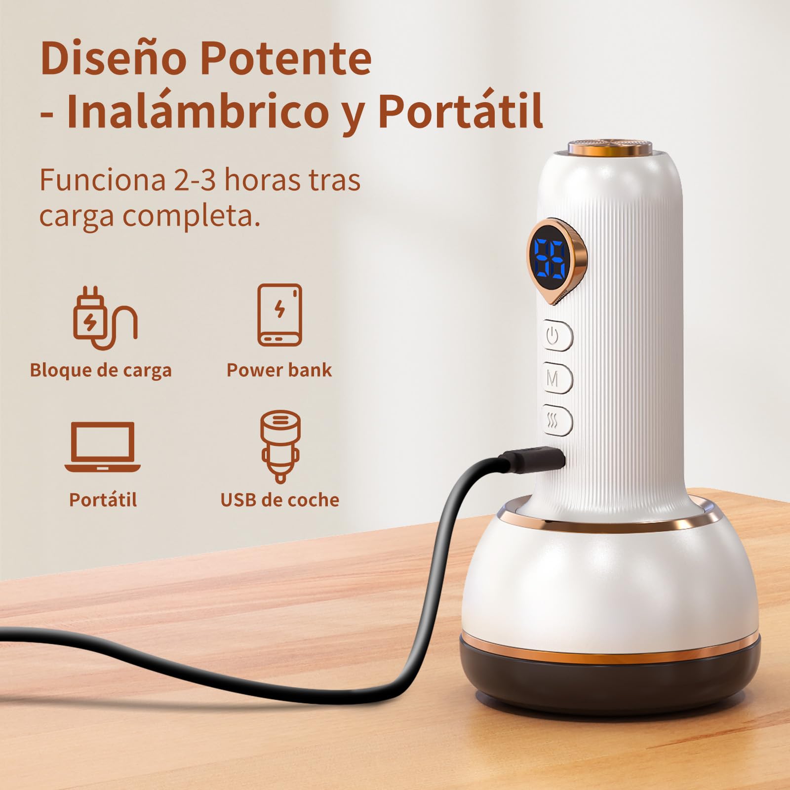 AISEELY Masajeador de celulitis, Vibrastone Neuropatía, Alivio del Dolor y Relajación para Pies, Manos, Espalda, Masajeador de Ondas de Choque con 20 Combinaciones de Masajes, Calor y Vibración